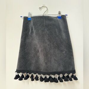 Navy Corduroy High-Waisted Mini-Skirt
